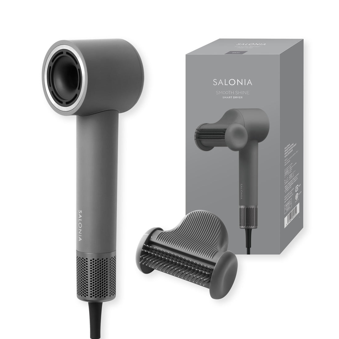 SALONIA Smooth Shine Smart Hair Dryer, Gray SAL25120GR