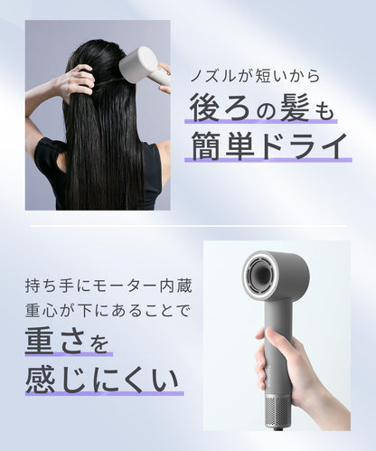 SALONIA Smooth Shine Smart Hair Dryer Ash White