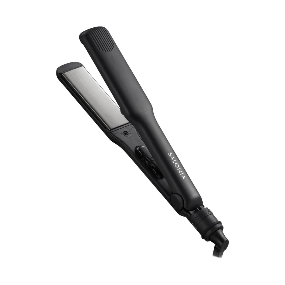 SALONIA Straight Hair Iron 35mm, Black, SL-004S, Amazon Japan Exclusive