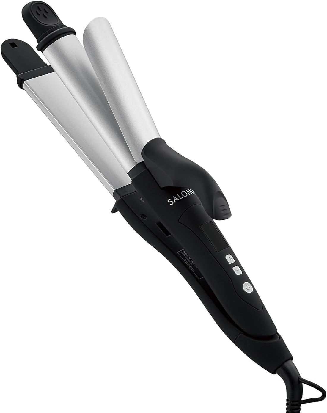SALONIA 2-Way Straight and Curl Hair Iron 32mm SL-002A, Silver Black, Amazon Japan Exclusive