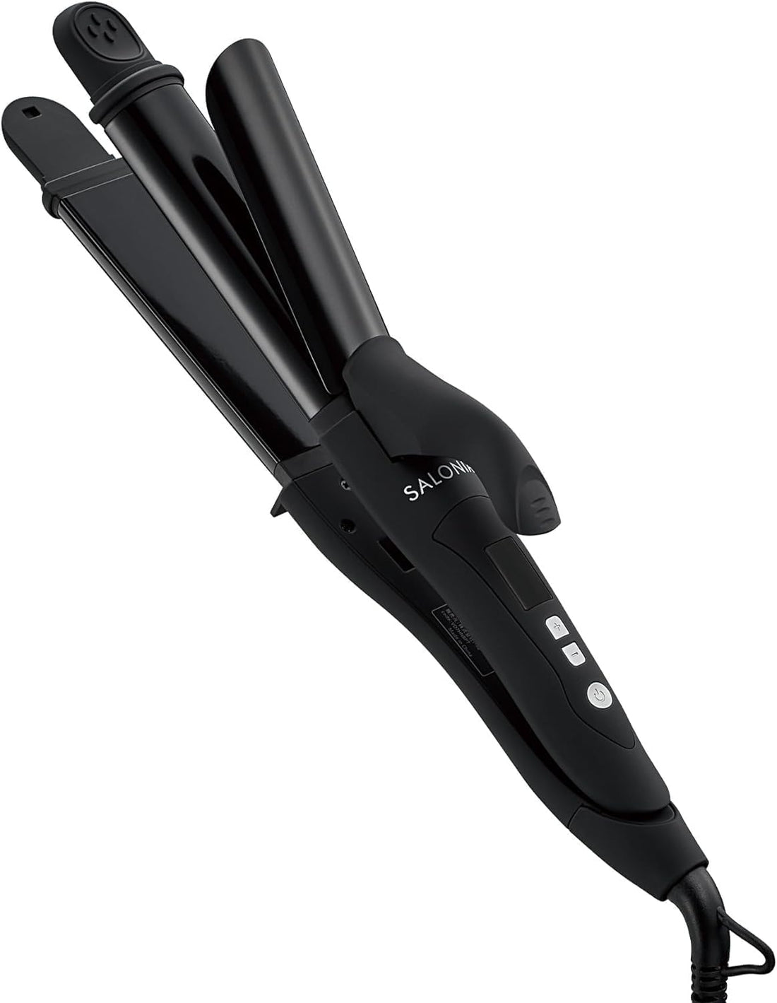 SALONIA 2-Way Straight and Curl Hair Iron 32mm, Black (Amazon.co.jp Exclusive)