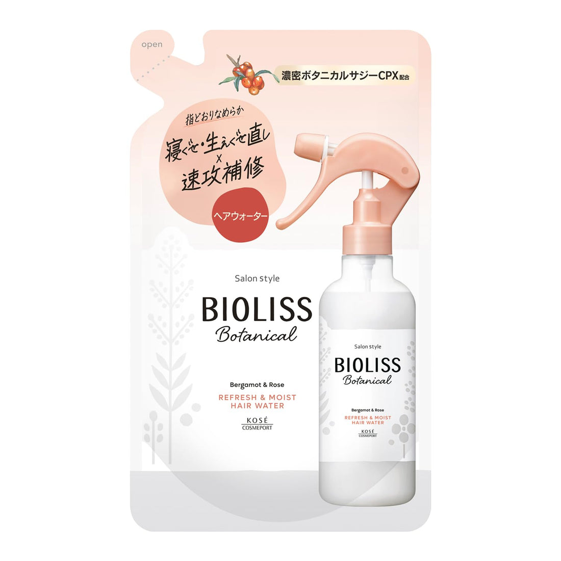 SALON STYLE KOSE Cosmeport KOSE Biolis Botanical Refresh & Moist Hair Water 230mL Refill