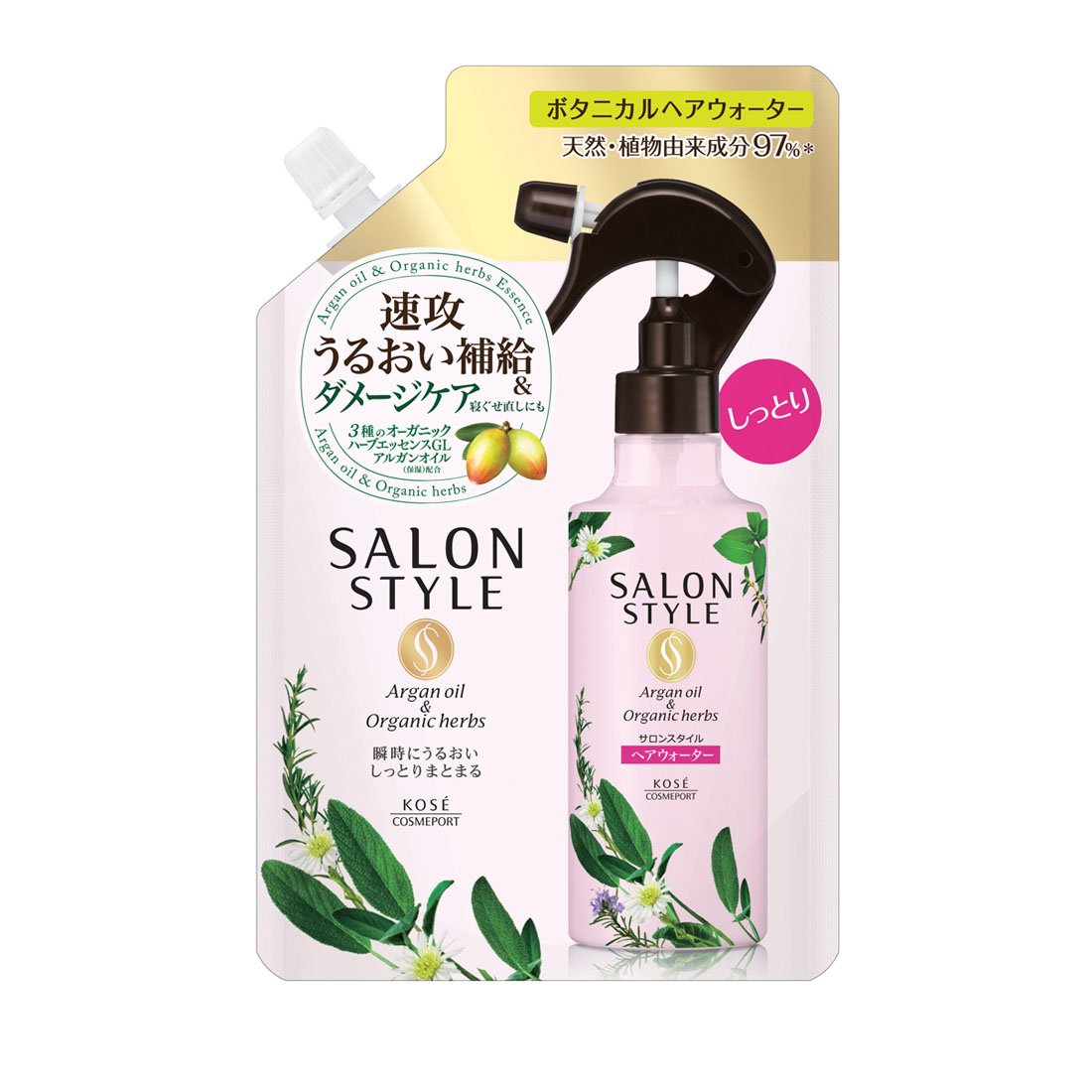 SALON STYLE Botanical Hair Water Moisturizing Refill 450mL Hydration Care