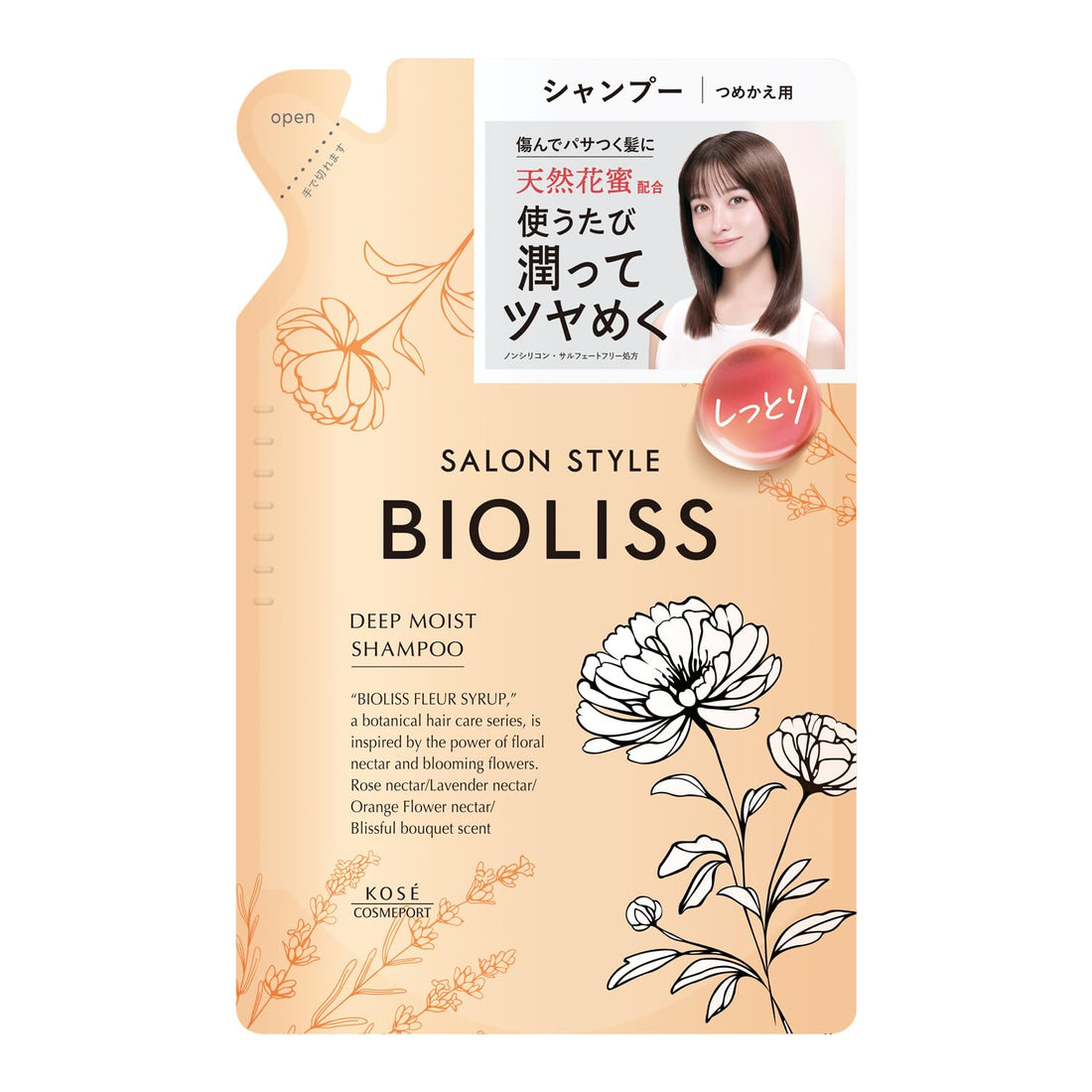 SALON STYLE Biolis Fleur Syrup Shampoo Deep Moist 330mL Refill
