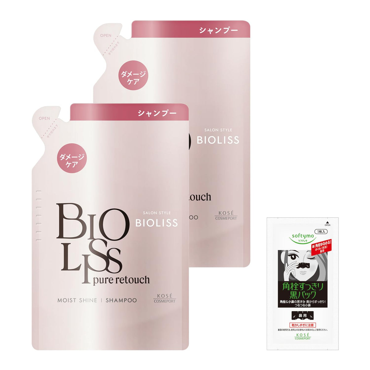 SALON STYLE Biolis Pure Retouch Shampoo Refill 340mL for Damage Care