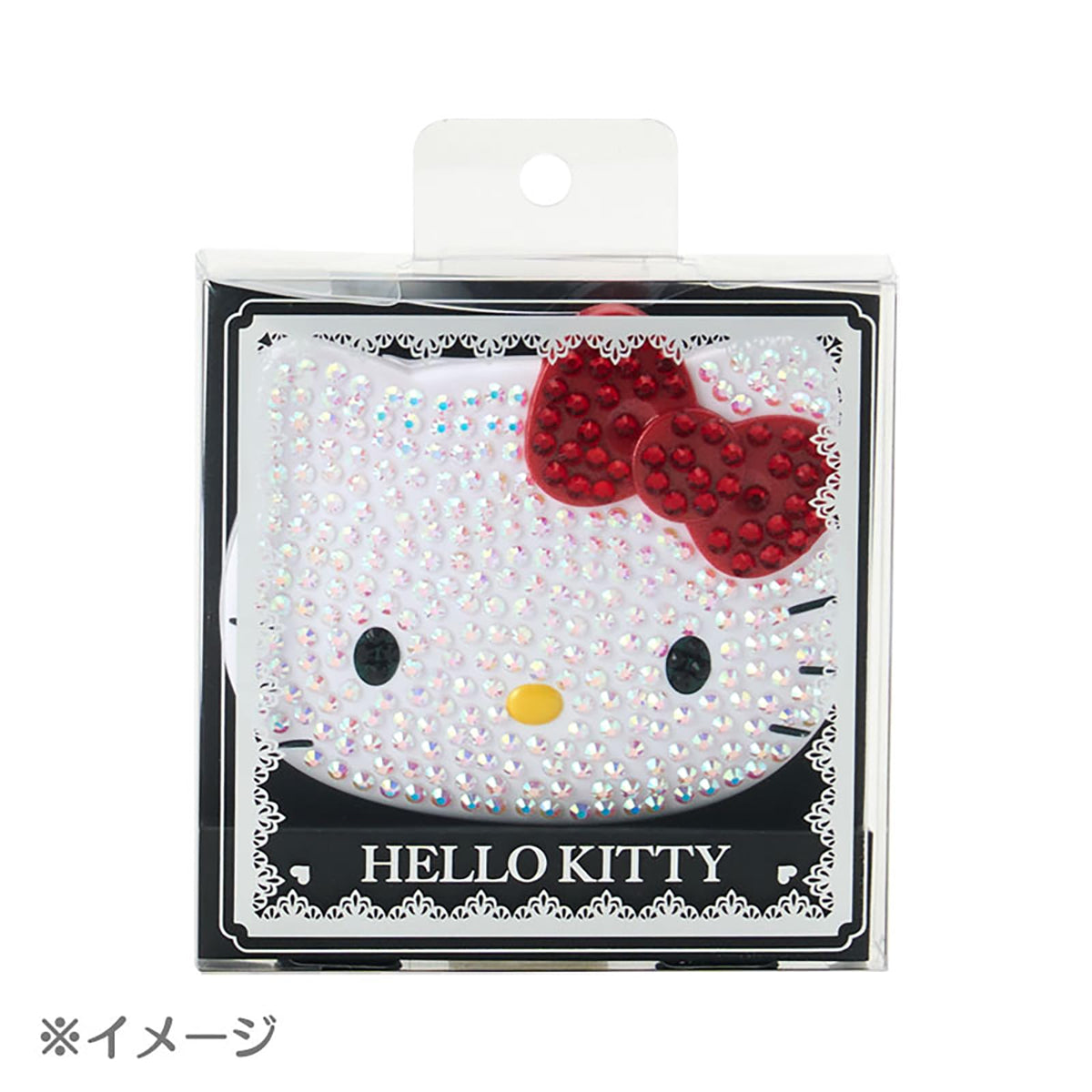 SANRIO Hair Comb and Mirror Set with Jewel Deco Design