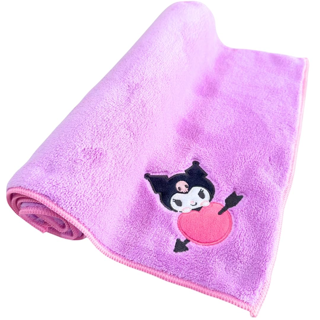 Santan Sanrio Kuromi Microfiber Hair-Drying Towel 38×85cm