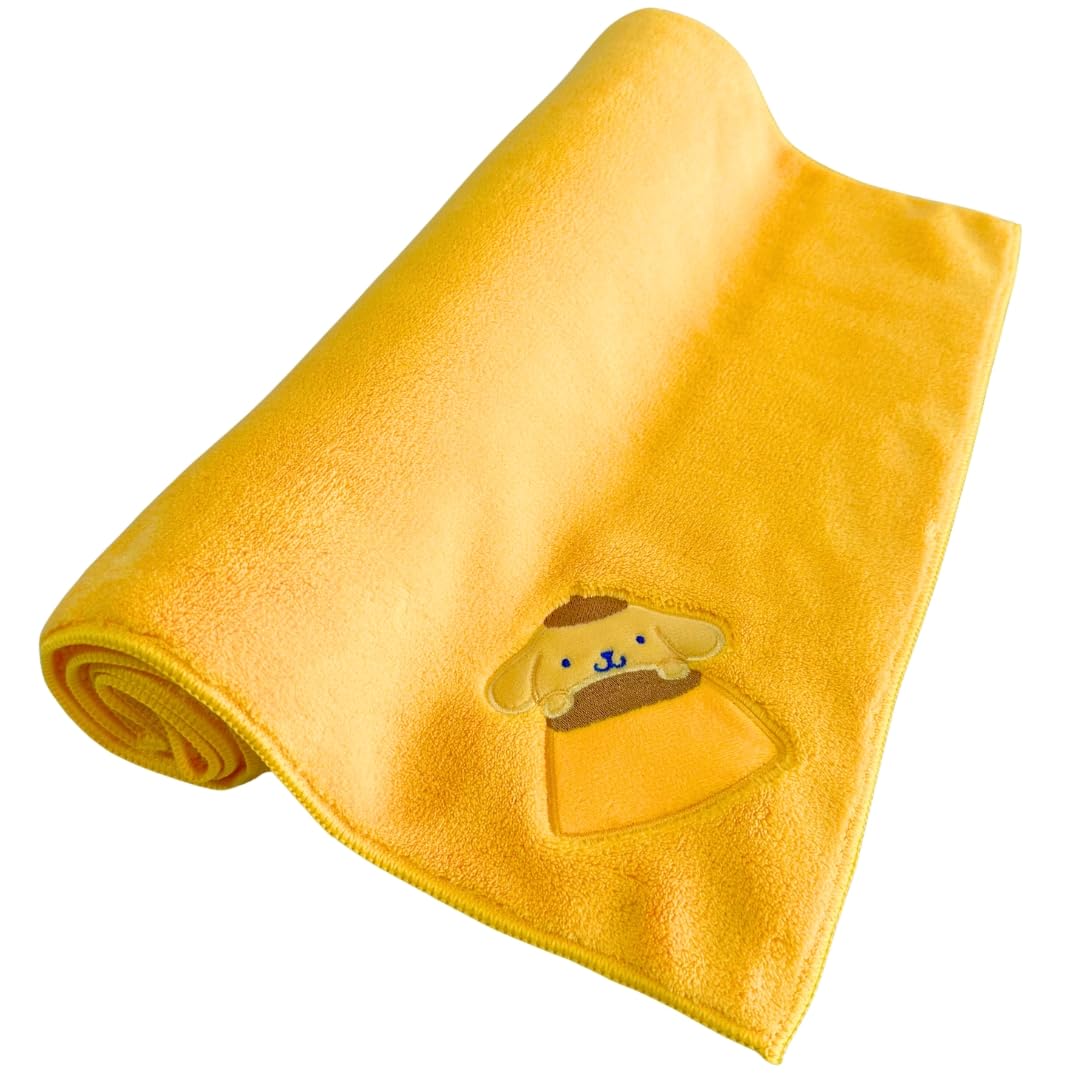 Santan Sanrio Pompompurin Microfiber Hair-Drying Towel, 38 × 85 cm