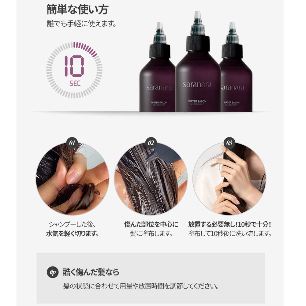 SARANARA Hair Water Treatment 200ml for Smooth and Shiny Hair