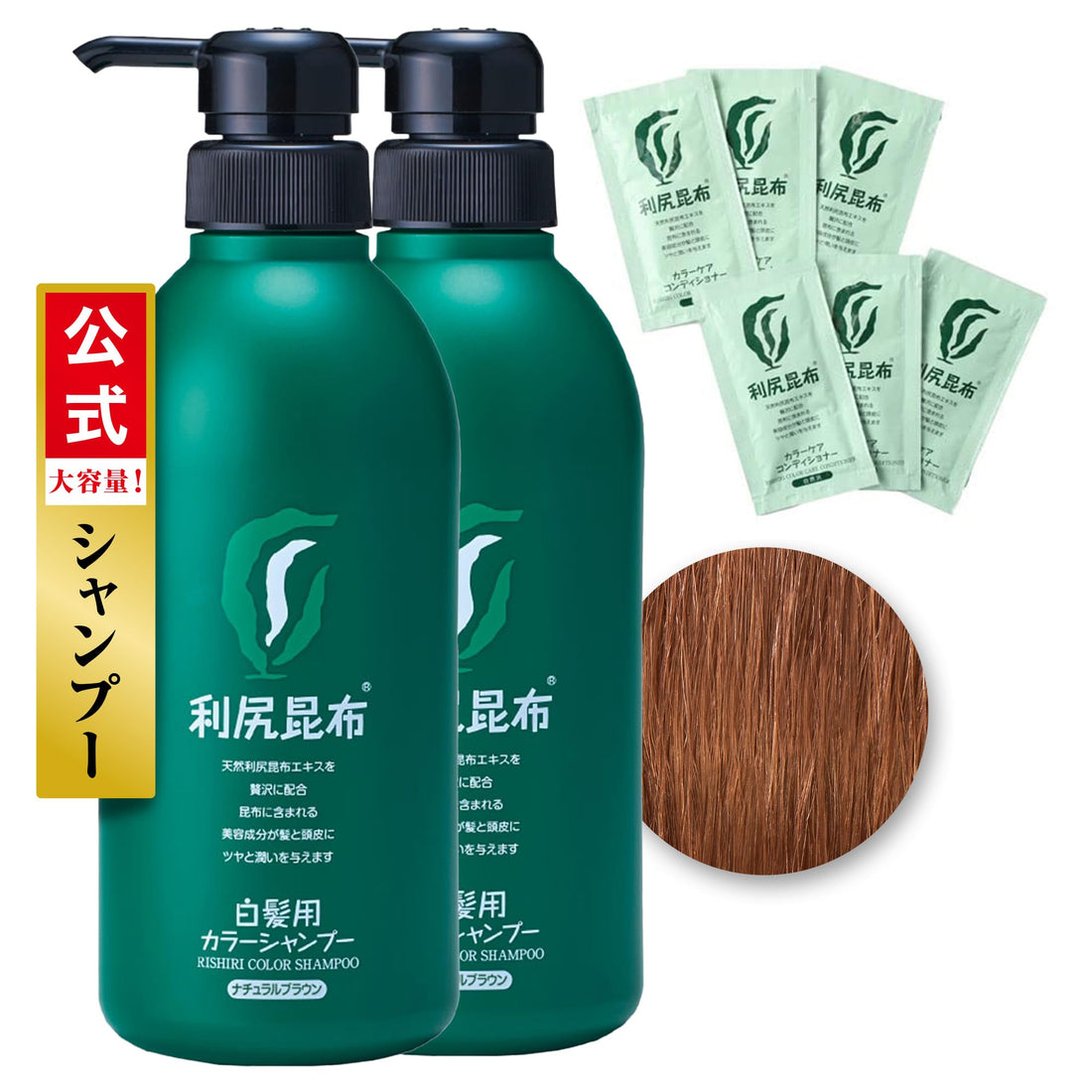 Sastty Natural Brown Hair Color Shampoo 500ml Set with Conditioner