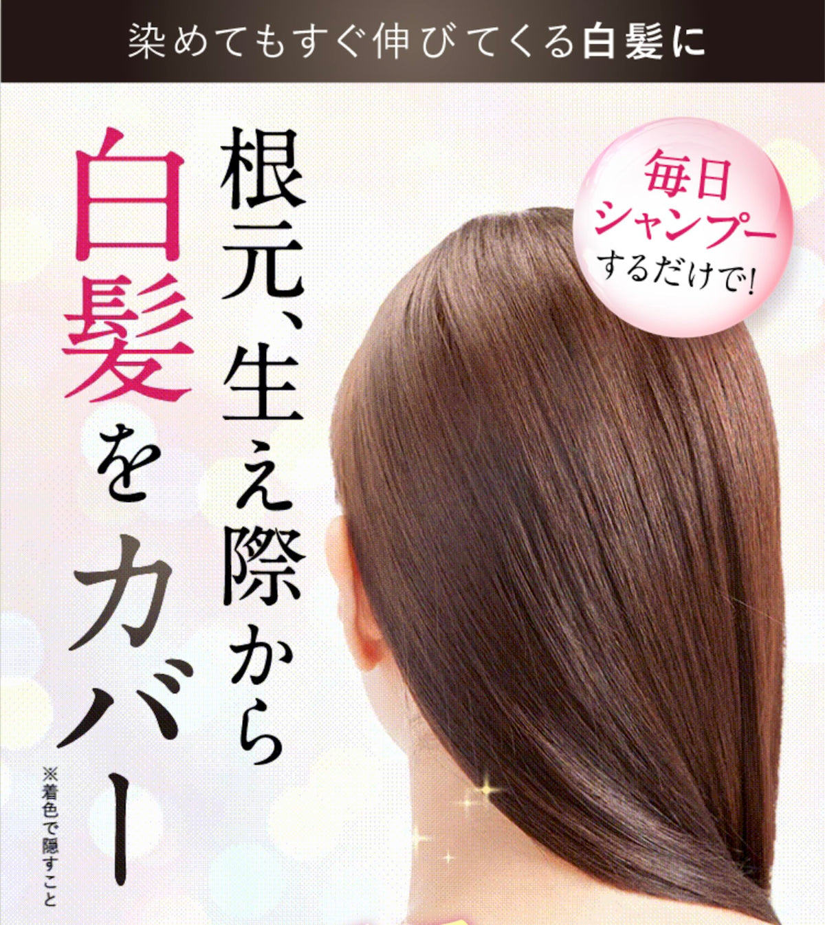 Sastty Natural Brown Hair Color Shampoo 500ml Set with Conditioner