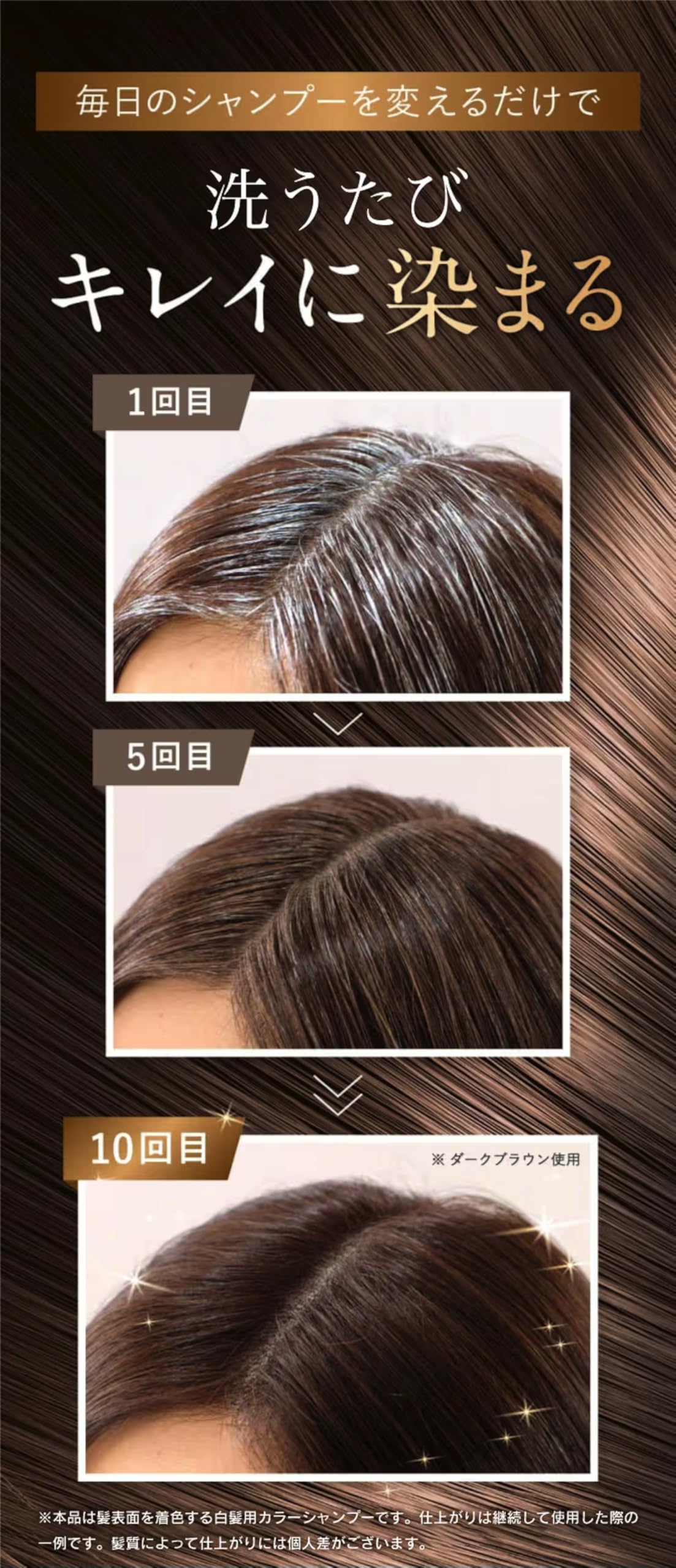Sastty Natural Brown Hair Color Shampoo 500ml Set with Conditioner