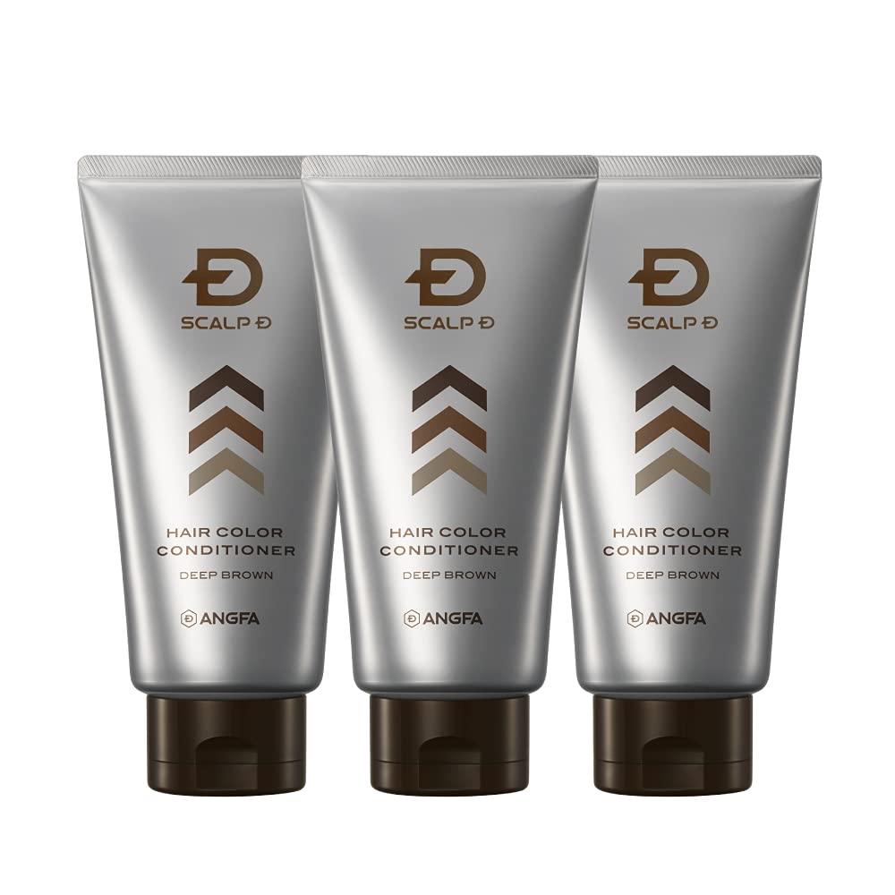 Sukarupu Hair Color Conditioner Deep Brown 3-Pack 150g for Men