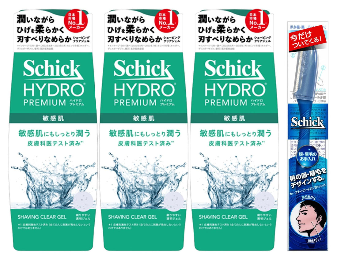 Schick Hydro Premium Shaving Gel for Sensitive Skin 200g Pack of 3