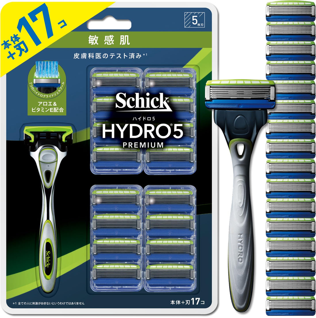 Schick Hydro 5 Premium Sensitive Skin Razor Club Pack with 16 Blades
