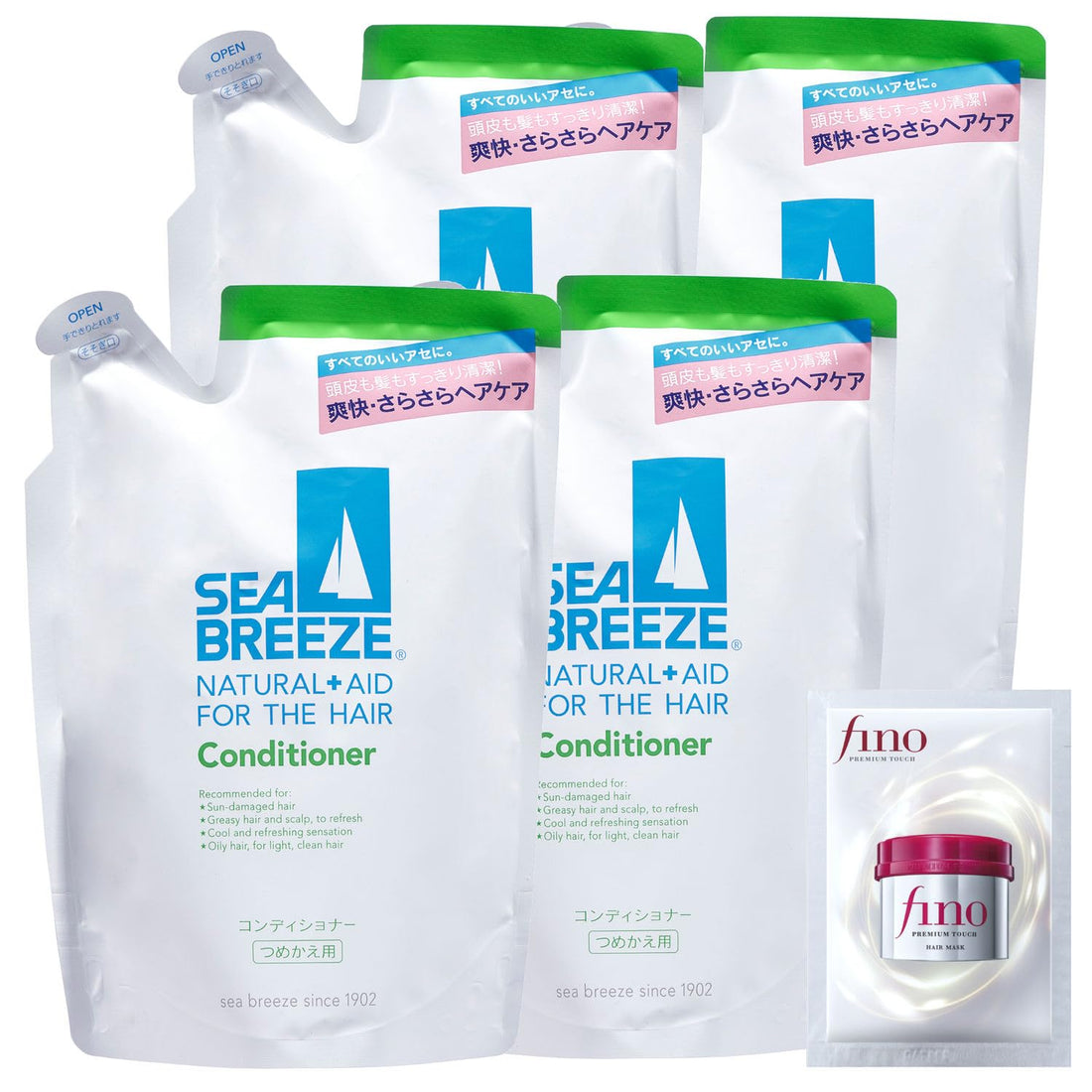 Seabreeze Conditioner Refill 4-Pack with Bonus Freshness