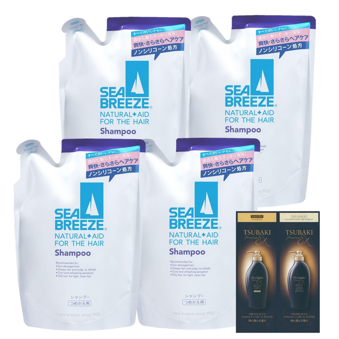 Seabreeze Shampoo Refill 400mL for Refreshing Clean Hair Care