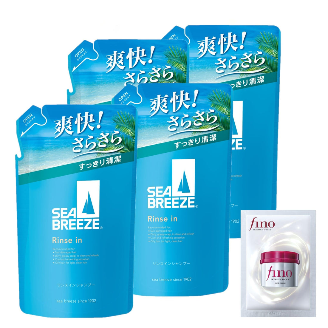 Seabreeze Rinse-In Shampoo Refill 330ml for Refreshing Clean Hair