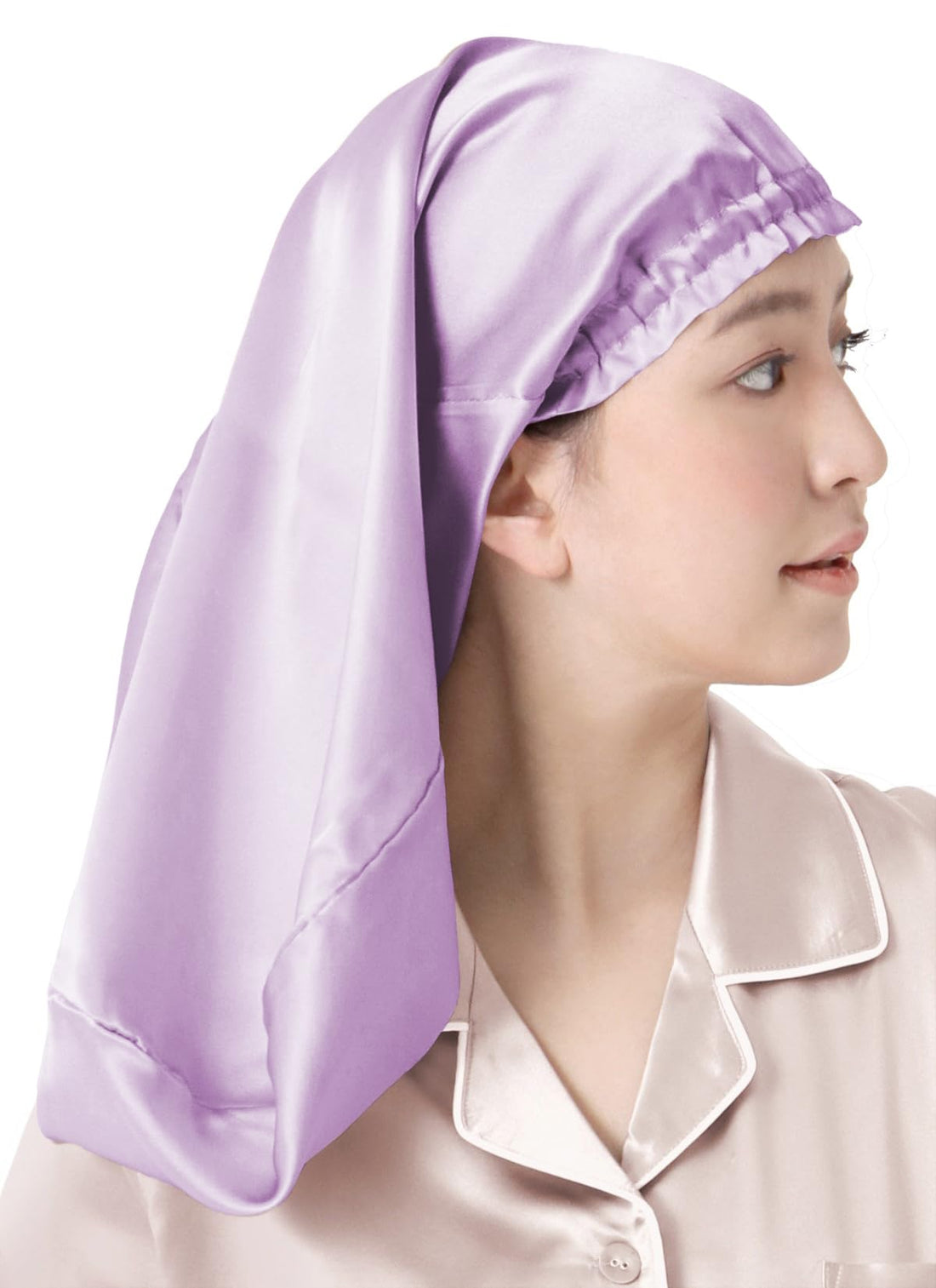 SEAWIND 6A Grade 100% Silk Night Cap for Long Hair, M-Free Size