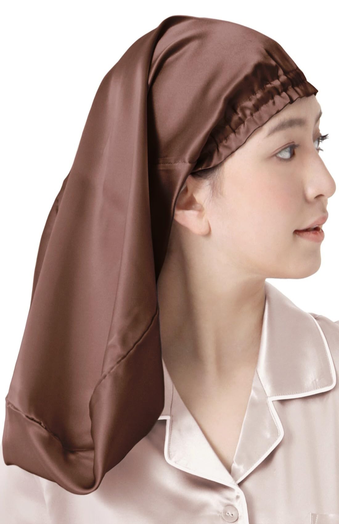 SEAWIND 6A 100% Silk Night Cap for Long Hair, M-Free Size