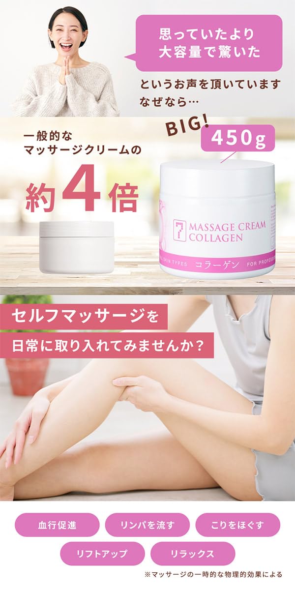 Seven Esthe Magnesium Massage Cream 450g for Body and Facial Care
