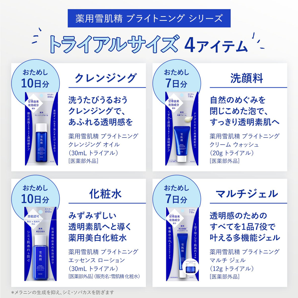 Sekkisei Brightening Multi Gel 12g Japanese Skincare Moisturizer