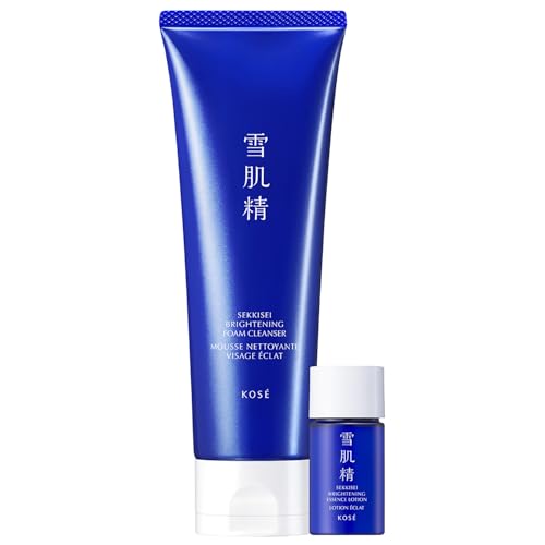 Sekkisei Brightening Cream Wash 130g with Essence Lotion Kit
