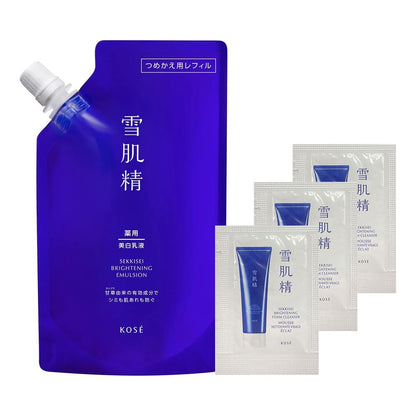Sekkisei Brightening Emulsion Refill Kit with Cream Wash 120mL