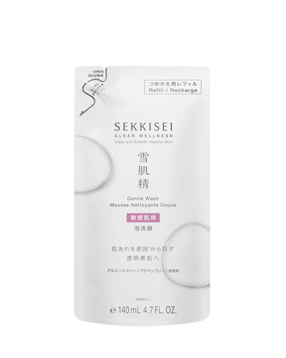 Sekkisei Nettoyant Doux Mousse 140mL pour Peaux Sensibles