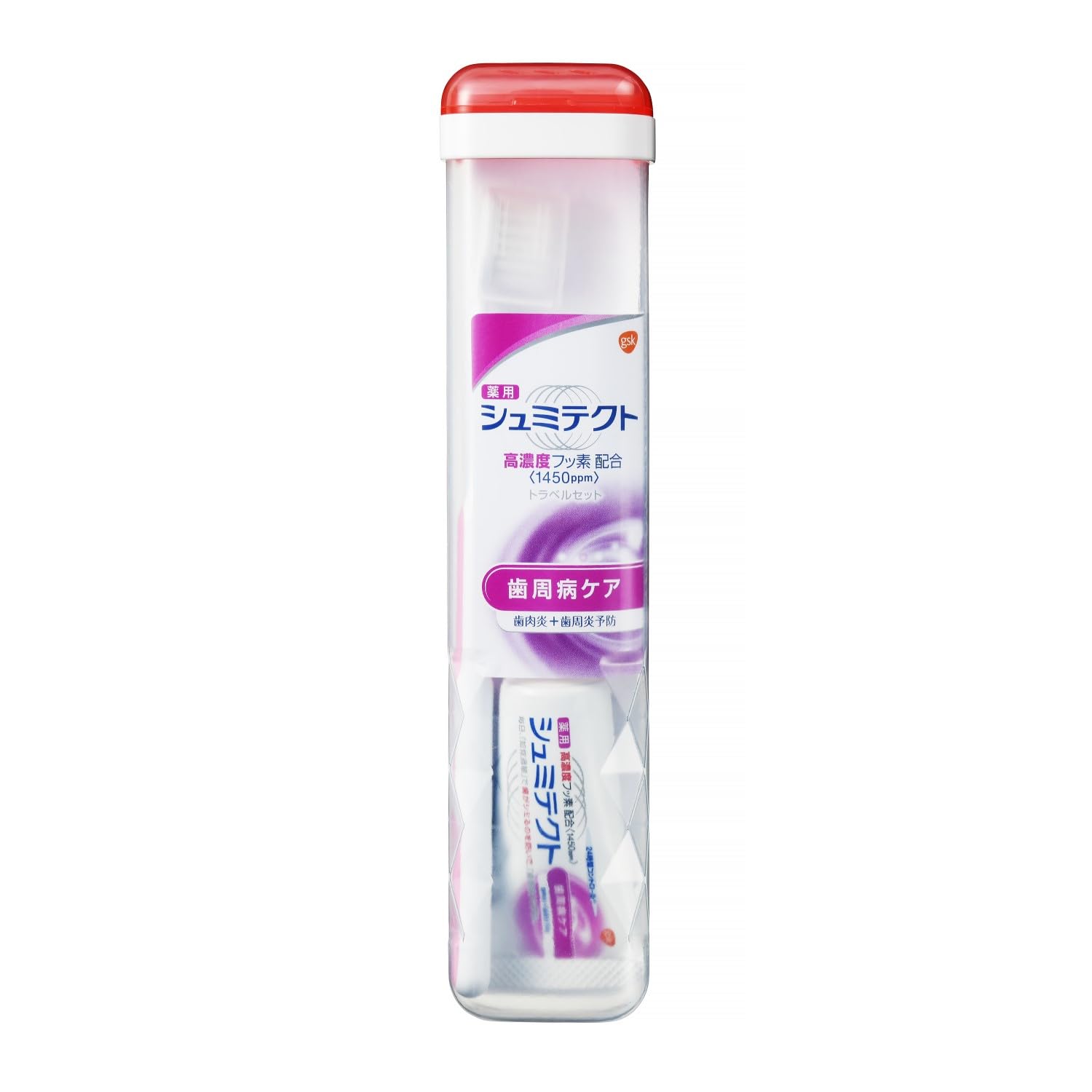 Shumitec Periodontal Care Travel Set Sensitivity Care High Concentration Fluoride <1450ppm> (Toothpaste + Toothbrush) *Color may vary 22 grams (x 1)