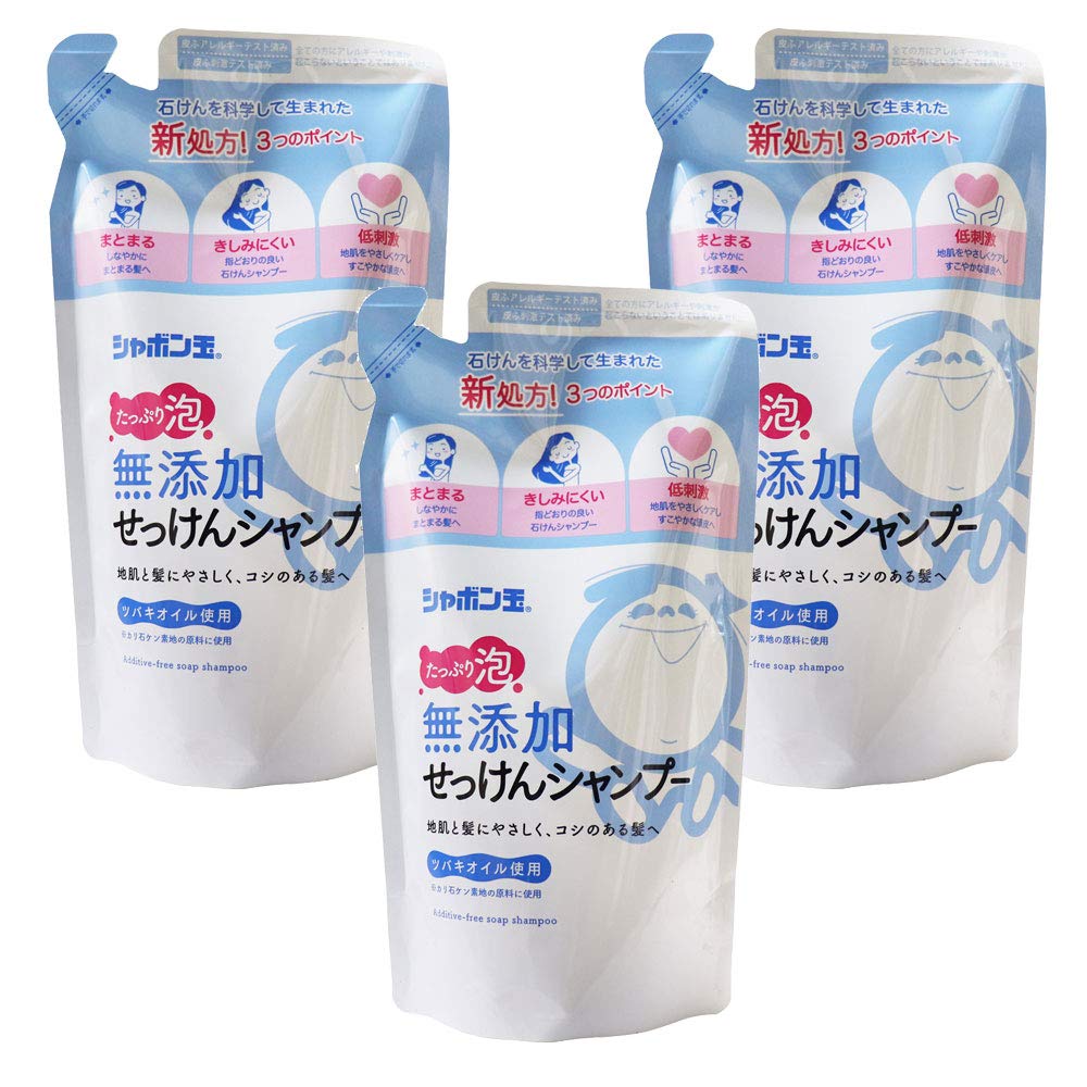 SHABONDAMA SOAP Foaming Shampoo Refill Set of 3