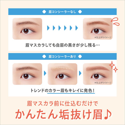 Shikurettosaron Eyebrow Concealer 2.3g for Natural-Looking Brows