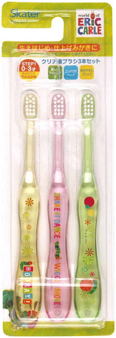 Skater Infant Toothbrush Soft 3-Pack The Very Hungry Caterpillar