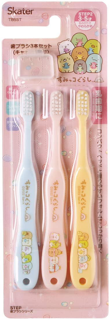 Skater Toothbrush for Preschoolers Soft 3 Pack Fun Character Design