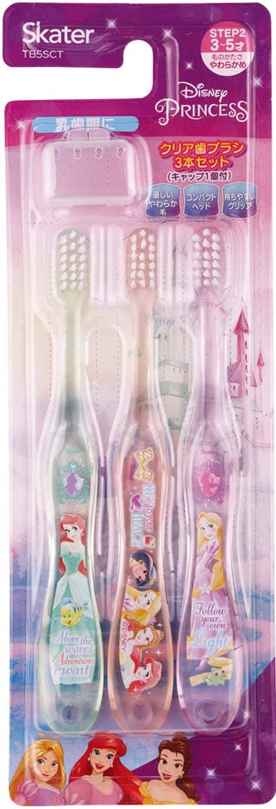 Skater Toothbrush Set for Preschoolers Soft 3-5 Years Princess Design