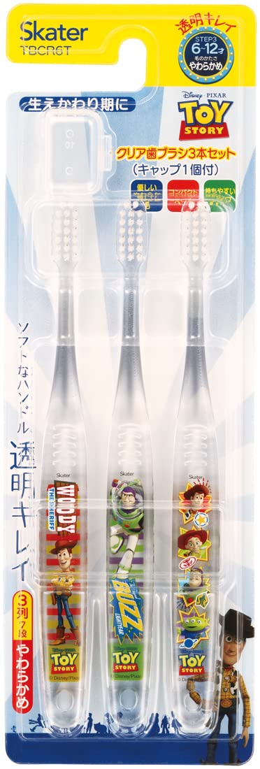 Skater Toothbrush Set for Kids 6-12 Years Old Soft Disney Toy Story