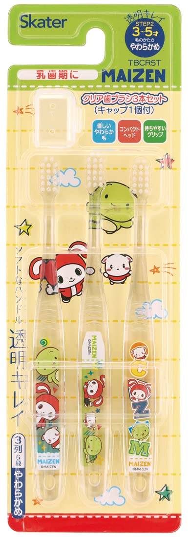 Skater Preschooler Toothbrush Fun Character Design Soft 3 Pack