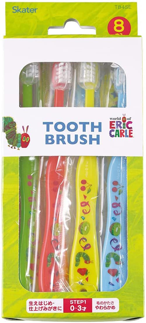 Brosse à dents Skater pour nourrissons 0-3 ans souple 8 pièces La Chenille Affamée 15 cm TB4SE-A