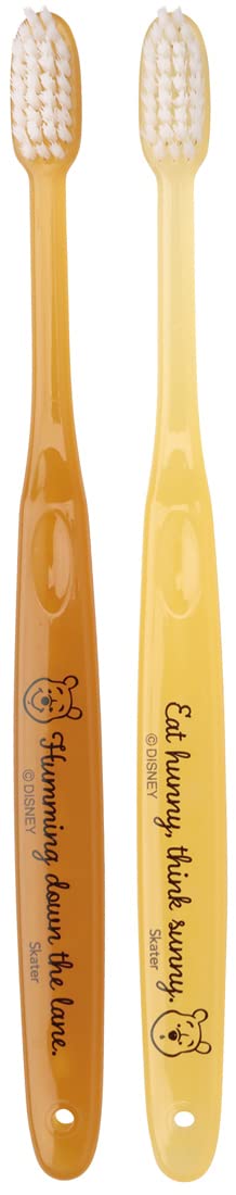 Skater Toothbrush 18cm Compact Head 2-Pack Medium Disney Winnie the Pooh 2 TBN1W-A
