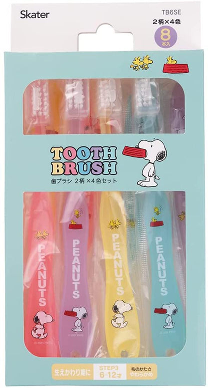 Skater Toothbrush Set for Kids 6-12 Years Old Soft 8 Pieces