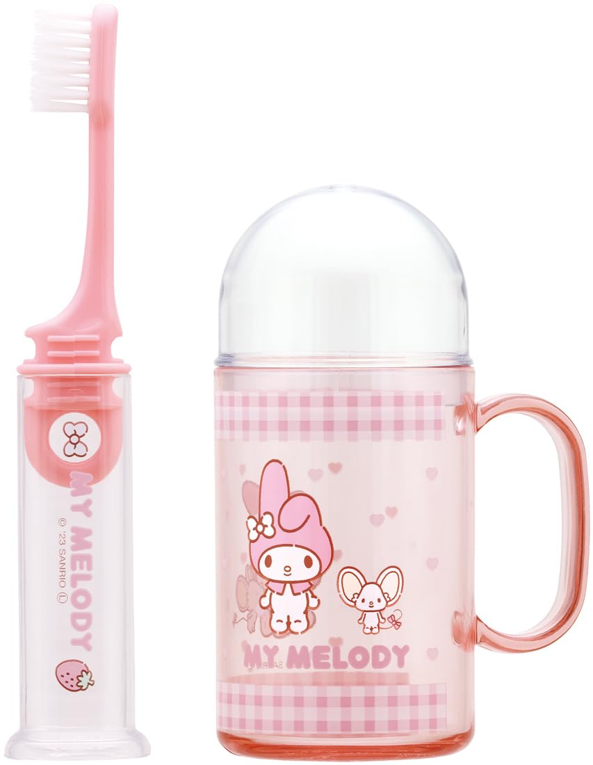 Skater Portable Toothbrush Travel Set for Kids with My Melody Toothbrush Case TRKS1-A