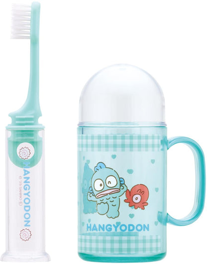 Skater Portable Toothbrush Travel Set for Kids Toothbrush Case Hangyodon Friends Sanrio Girls Outing Elementary School Kindergarten Nursery Travel TRKS1-A