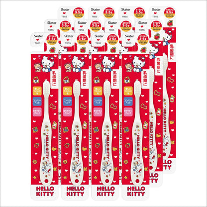 Skater Toothbrush Set for Preschoolers Soft Hello Kitty 12-Piece