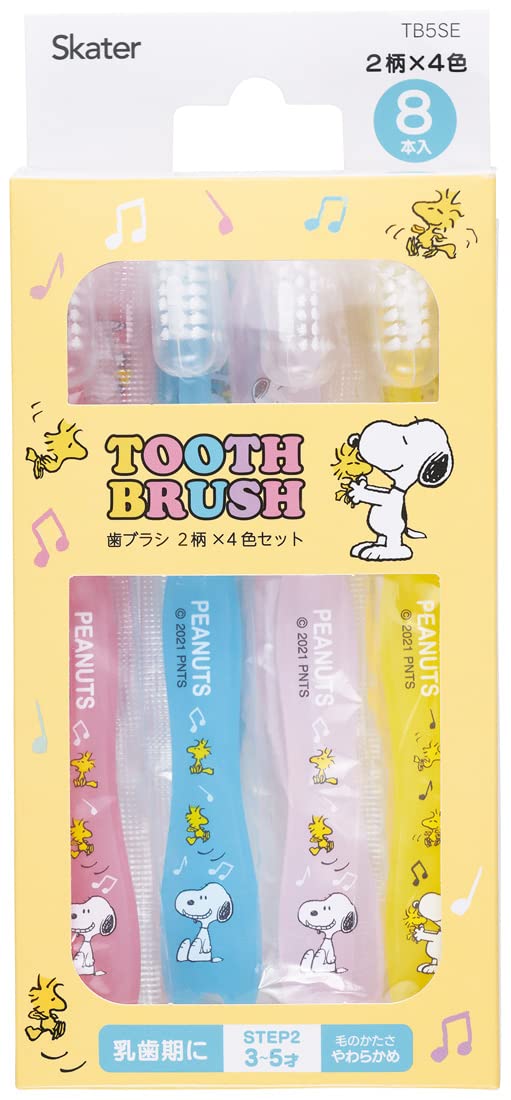 Skater Toothbrush for Preschoolers 3-5 Years Soft 8 Pieces 14cm Snoopy TB5SE-A