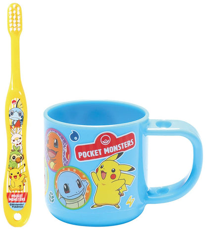 Skater Stand Cup 180ml Toothbrush Set for 3-5 Year Olds 14.5cm Pokémon 2021 KTB5-A