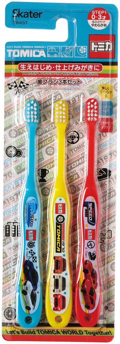 Skater Toothbrush for Infants 0-3 Years Soft 3 Pieces Tomica 23 15cm TB4ST-A