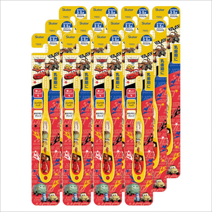 Ensemble de 12 brosses à dents Skater pour enfants de 3 à 5 ans, souples, Disney Cars, 14 cm TB5S-A【Limité à Amazon.co.jp】