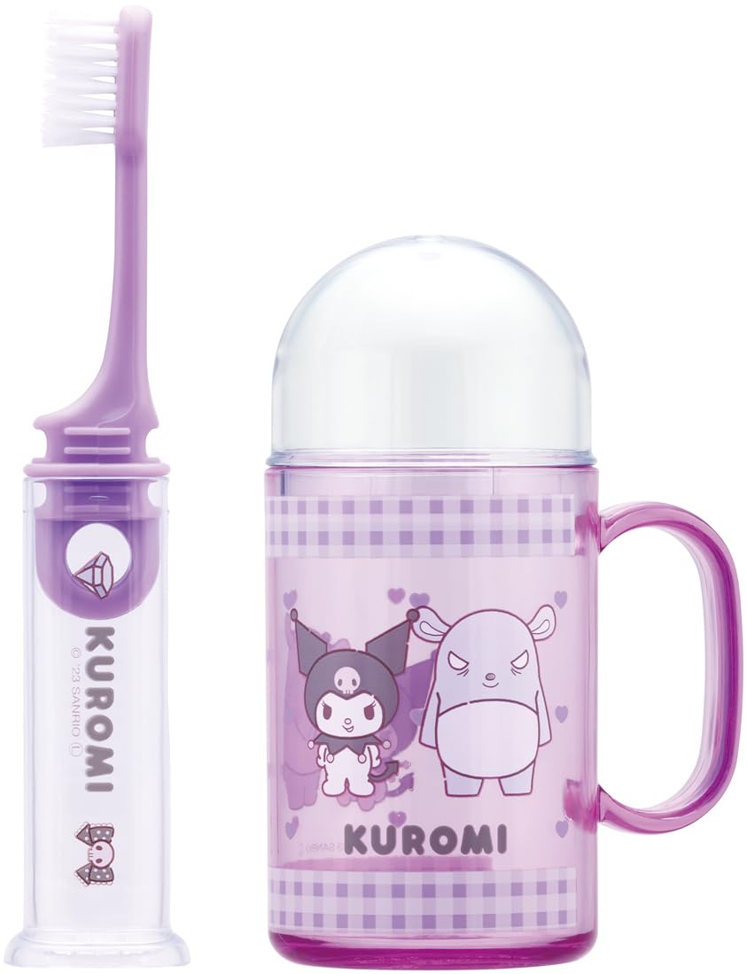 Skater Portable Toothbrush Travel Set for Kids with Cup Case