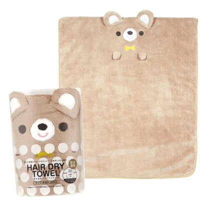 Skater Quick-Drying Hair Drying Towel Bear 40x100cm