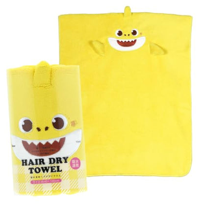 Skater Quick-Dry Hair Drying Towel Baby Shark 40x100cm